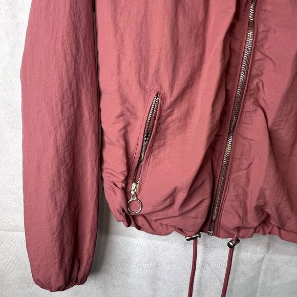 Ashley by 26 International Pink Hooded Zip‎ Up Rain Jacket Size Small - Picture 7 of 10